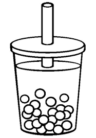 Cute panda hug boba milk tea cartoon icon illustration. Drawing Bubble Tea Coloring Pages Wavesmeetsand