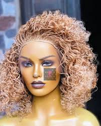 Olivia Curly Blonde Mix Senegalese Twists Braided Wig
