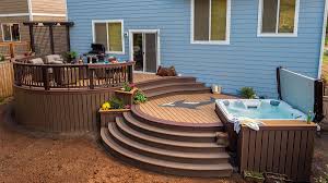Inset deck lights, on this home, were placed instead on the stairs. Multi Feature Curved Deck Guide Fine Homebuilding