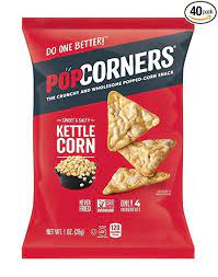 Popcorners Carnival Kettle Popped Corn Chips Single Serve 1oz Pack Of 40 Corn Snacks Kettle Corn Popcorn Chips