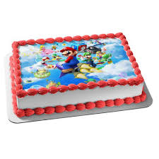 To the point where i have made mario and nintendo birthday cakes (tutorials to be added here some day) and we have tons of mario plush toys watching our every moves. Super Mario Brothers Nintendo Luigi Yoshi Mario Party Edible Cake Topper Image Abpid03597 Walmart Com Walmart Com