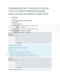 Presidential elections are scheduled to be held in iran in 2021. Comprension Y Produccion De Textos 56603 Primer Bloque Sexto Periodo Academico Virtual 2020 22 De Enero De 2021 Docsity