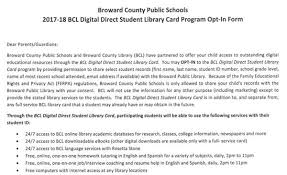 Broward county clerk of the circuit and county court, brenda d. Parents Broward Schools Broward County Library Digital Student Library Card Opt In Form