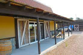 The sliding barn door rail is strong and secure. The Big Sliding Barn Doors Can Be Slide Shut Over The Sliding Glass Door At Night For Privacy Picture Of High Ridge Manor Paso Robles Tripadvisor