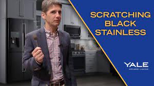 To remove scratches from stainless steel, use steel wool to help buff out the scratch. Scratching Black Stainless Steel Appliances Youtube