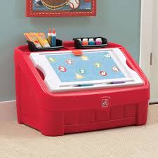 Step2 2 In 1 Toy Box Art Lid Red Toy Boxes Kids Toy Boxes Toy Storage Boxes