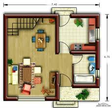 مخطط فيلا صغيرة جدا مساحه 50 متر مربع 2 غرفة نوم Arab Arch Site Plan How To Plan