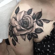 Afbeeldingsresultaat Voor Neotraditional Rose Black Rose Tattoos Rose Tattoos Black And Grey Rose Tattoo