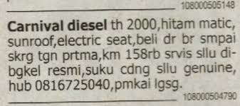 We did not find results for: Buatlah Iklan Baris Berdasarkan Ilustrasi Berikut1 Ayah Rani Ingin Menjual Mobil Toyota Avanza Brainly Co Id