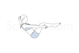 Given below are the seven stages of performing a navasana (boat pose): Half Boat Pose Ardha Navasana