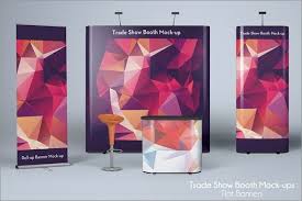 Trade Show Mockup Flat Banner Horizontal Banner Mockup Outdoor Banner Mockup Hanging Banner Mockup Free Horizon Free Mockup Colorful Backgrounds Banner Design