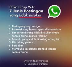 Etika Grup Wa 7 Jenis Postingan Yang Tidak Disukai