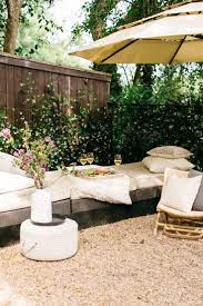 A Low Key Dinner Party In Camille S Blooming Backyard Backyard Outdoor Seating Outdoor Decor