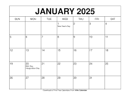 January 2025 Calendar - Printable Templates & More
