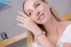 fiona Flower Bracelet Beaded, Garden Botanical Souvenir Jewelry Gift for  Woman, Birthday Christmas Gift for Her (Cherry Blossom Flower) in Kuwait