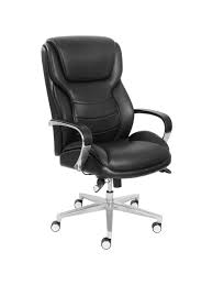 This office chair is upholstered in a soft bonded leather with contrasting double stitched seams and contoured body cushions. La Z Boy Comfortcore Executive Chair Black Office Depot