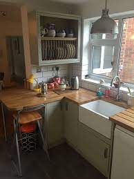 Check spelling or type a new query. Kitchen Ideas Flint Grey Cabinets Oak Worktops Butler Sink White Subway Tiles Grey Floor Tiles Our Fin Slate Floor Kitchen Worktop Designs Grey Flooring