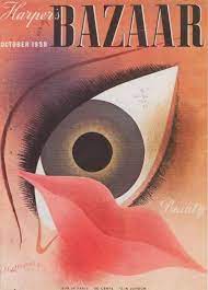 Harper S Bazaar Cover October 1938 Art Direction Alexey Borodovitch Illustration A M Cassandre Vintage Graphic Design Harpers Bazaar Harpers Bazaar Covers