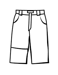 African girl in tanktop and shorts coloring page. Pants Coloring Page Free Image Download