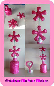Fleurs Peinture Bouteille Plastique Bouteille Plastique Activite Manuelle Recyclage Fleurs En Bouteille Plastique