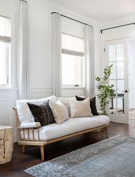 Client West Coast Is The Best Coast Roman Shades Living Room White Furniture Living Room Interior