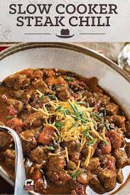 Slow Cooker Steak Chili Holiday Roast Beef Recipes Beef Recipes For Dinner Unique Chili Recipes