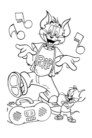 Tom And Jerry Were Singing Along Coloring Page Dance Coloring Pages Coloring Pages Cartoon Coloring Pages