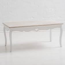 Homescapes new orleans solid mango wood coffee table with cabriole legs, french shabby chic style, distressed white finish. Maine Vermont Shabby Chic Coffee Table Furniture123