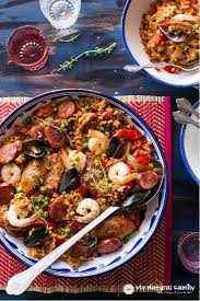 Healthy Paella Recipe Gluten Free Clean Eating My Natural Family Recipe Paella Recipe Healthy Baked Fish Recipes Clean Eating Dinner