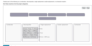 This section reviews the major classes of chemical reactions. Solved Classify Each Of The Following As A Combination D Chegg Com