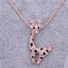 Get gold giraffe necklace today w/ drive up or pick up. Sparkly Rose Gold Giraffe Necklace Animal Hug