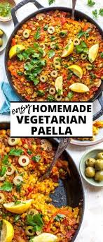 Vegetarian Paella Made In Less Than One Hour With Simple Ingredients This Recipe Brings All The Flav In 2020 Paella Recipe Easy Tasty Vegetarian Recipes Paella Recipe