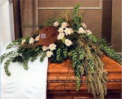 Call go florist for your funeral and sympathy flowers florists or visit us online at goflorist.com. Unusual Mens Sypathy Sprays Casket Spray 150 99 Free Delivery Casket Spray Funeral Flower Arrangements Funeral Flowers Casket Flowers