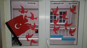 29 Ekim Cumhuriyet Bayrami Sanat Etkinlik Balonlar Okul Sanat