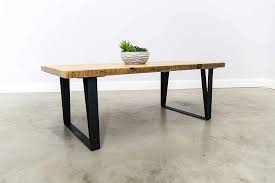 A wood top coffee table with metal legs is a timeless and stunning choice as it improves with age unlike other types of coffee tables. Amazon Com Urban Solid Wood Coffee Table With Custom U Shape Legs Choose From Size Top Thickness And Finish Custom Sizes Welcome Handmade Products