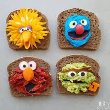 In this full episode, herb the dinosaur is learning new things on sesame street and nobody can believe their eyes! Laleh Mohmedi Artist On Instagram Sesame Street Toast Big Bird Yellow Capsicum Bocconcini Red Capscium Radish Goa Creative Food Food Humor Cute Food