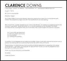 E a application letter for computer operator job. Community Worker Cover Letter Sample Cover Letter Templates Examples