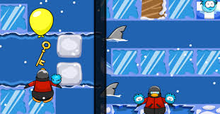 Oh, dodge the sharks and the red bouncy thingies. Club Penguin Rewritten Cheats Games Second Part Puffle Rescue System Defender Puffle Launch Dance Contest Treasure Hunt Card Jitsu Fire And Pufflescape