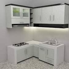Barang atau peralatan dapur tersusun. Referensi 16 Model Kitchen Set Letter L Minimalis Untuk Dapur Kecil