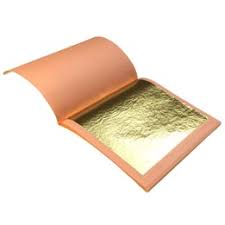 Gold leaf and metal leaf. 18k Genuine Gold Leaf Books Packs Loose And Transfer Patent