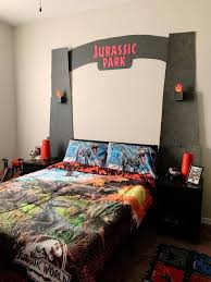 At Home Imagineering Jurassic Park Bedroom Inside The Magic In 2020 Jurassic Room Dinosaur Theme Bedroom Jurassic Park