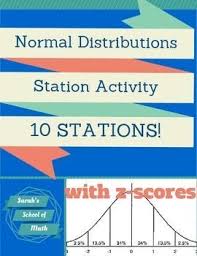Normal Distributions Station Activity 10 Stations With Z Scores Normal Distribution Station Activities Teaching Mathematics