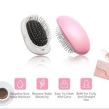 Enhanced hair straightener brush by miropure. Pritech Electric Mini Hair Brush Negative Ionic Hair Straightener Comb Vibration Massage Anti Static Hair Brush Dropshipping Electric Hair Brushes Aliexpress