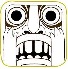 Coloring pages of video games characters. How To Draw Temple Run Logo Temple Run Coloring Page Trace Drawing