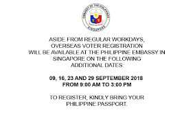 Overseas Voter Registration In Singapore Singapore Ofw