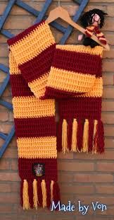 Crochet Gryffindor Scarf Haken Kleding
