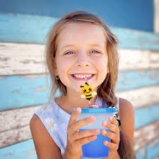 24 Bee Party Favors Bee Sunflower Honey Drinking Straws Goodie Gifts for  Kids Birthday Party Supplies with 2 PCS Cleaning Brushes : Buy Online at  Best Price in KSA