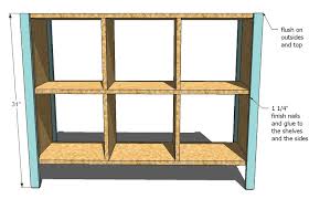 With another piece of 1200mm x 300 ply, measure and. 6 Cube Organizer Ana White