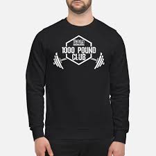 1000 pound club member shirt powerlifter weightlifter shirt gbp