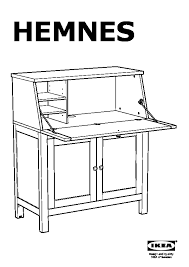 The ikea hemnes nightstand has an overall height of. Hemnes Bureau With Add On Unit Black Brown Ikeapedia